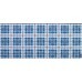 Tapete Plaid azul 1,58 x 0,74m